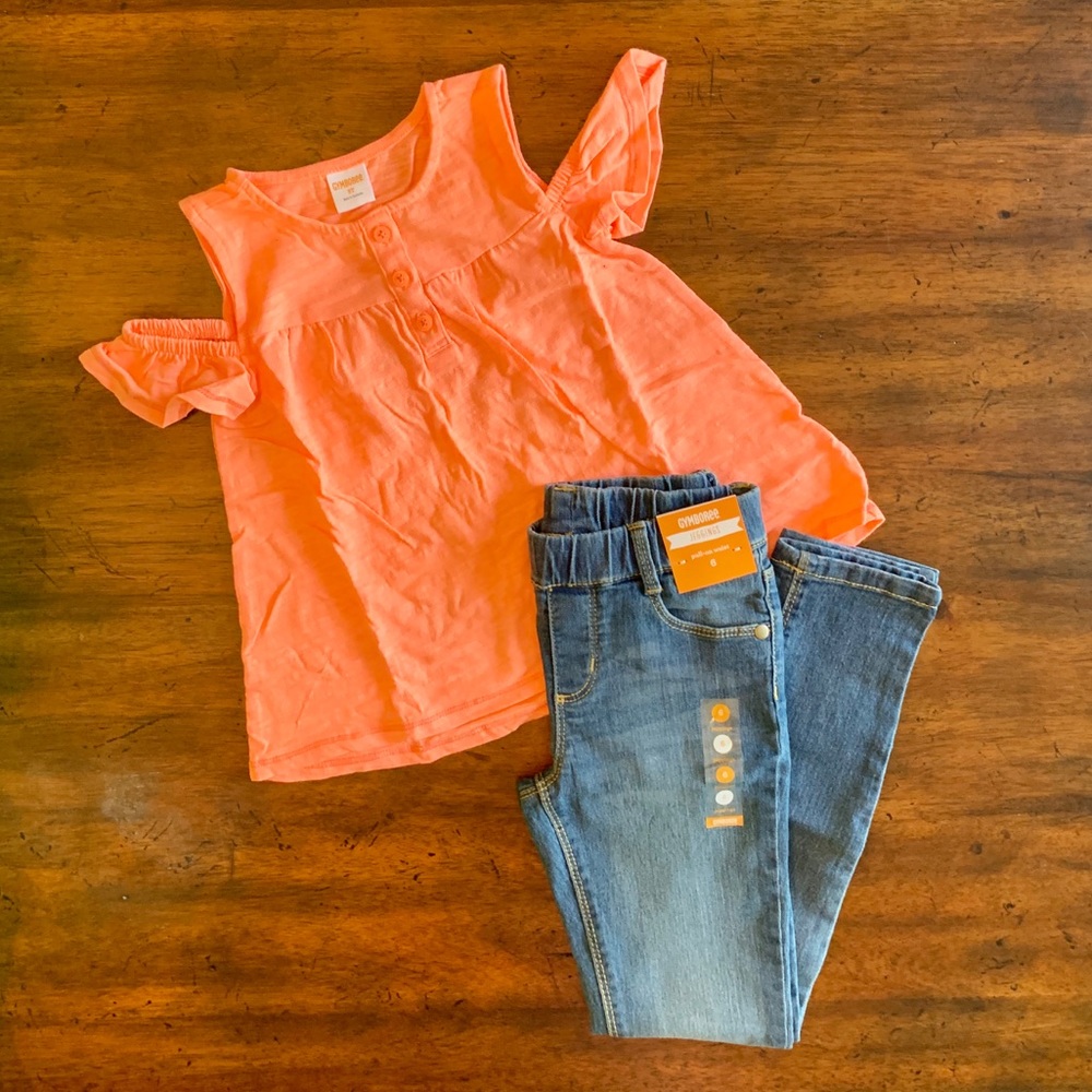 Jeggings & Cold Shoulder Top Set NWT - Picture 1 of 8